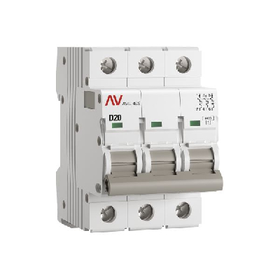 Выключатель автоматический AV-6 3P 20A (D) 6кА AVERES
