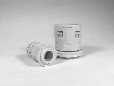 Муфта вводная для гофрированных труб серая ВМ-ГТ-16