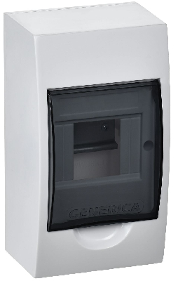Корпус пластиковый ЩРН-П-4 черная прозрачная дверь IP41 GENERICA
