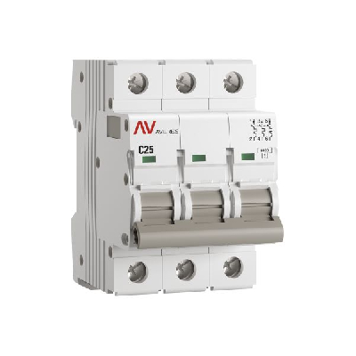 Выключатель автоматический AV-6 3P 25A (C) 6кА AVERES