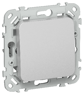 FLITE Выключатель 1-клавишный проходной 10А ВС61-1-0-ФлА алюминий IEK