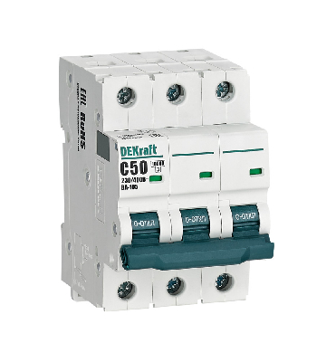 Выключатель автоматический 3P кривая C 50A 10кА ВА-105