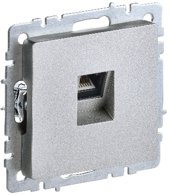 BRITE Розетка компьютерная RJ45 кат.5E РК10-БрА алюминий