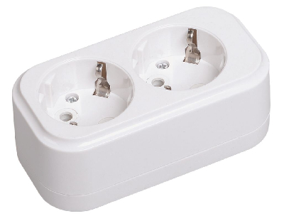 Колодка K02 2 места 2P+PE 16A CLASSIC