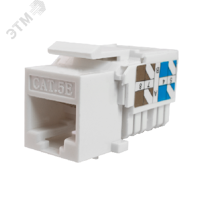 Keystone Jack 8P8C (RJ-45), UTP, Cat.5e. инструментальная заделка, белый