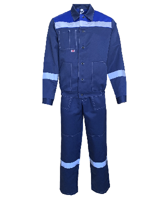 Костюм Енисей летний куртка ткань, полукомбинезон, цвет темно-синий с васильком размер 48-50, 96-100,170-176