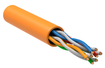 Витая пара U/UTP кат.5E 4x2х24AWG solid LSZH 305м оранжевый