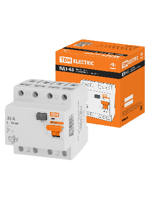 Устройство защитного отключения ВД1-63 четырехполюсное 25А 30мА