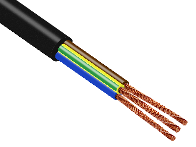 Провод ПВС 3х2.5 черный ТРТС