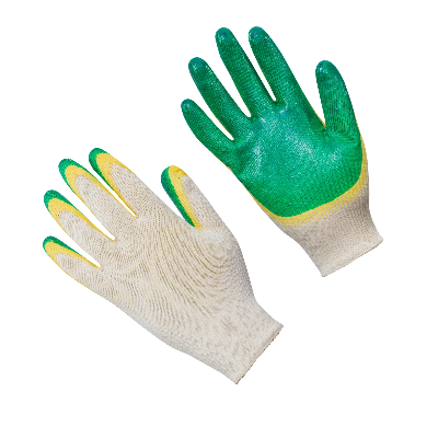 Перчатки трикотажные хб с двойным латексным покрытием