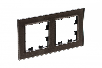 Рамка двухпостовая ATLASDESIGN NATURE, СТЕКЛО МОККО