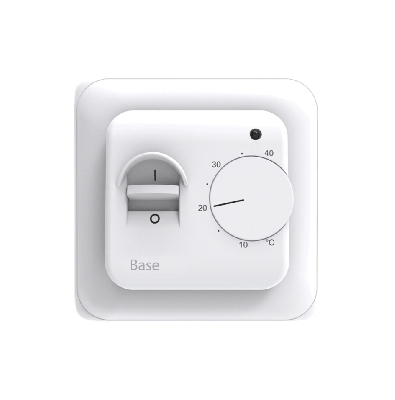 Терморегулятор Ридан Base для теплого пола,  с датчиком темературы на проводе, белый, 16А