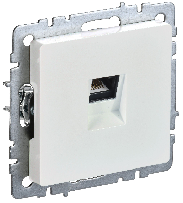 BRITE Розетка компьютерная RJ45 кат.5E РК10-БрЖ жемчуг