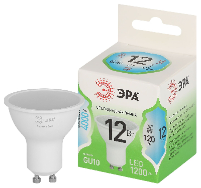 Лампа светодиодная MR16-12W-840-GU10 GL 12Вт софит яркий белый свет GU10 GREEN LINE LED