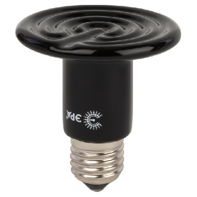 Инфракрасная лампа FITO-50W-НQ керамическая серии CeramiHeat модель RX для брудера, рептилий 50 Вт Е27