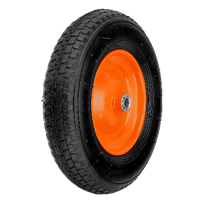 Колесо пневматическое 4.80/4.00-8 D380мм, подш. внут. диам. 20мм, длина оси 90мм