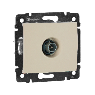 VALENA Розетка телевизионная TV оконечная 10дБ в рамку слоновая кость