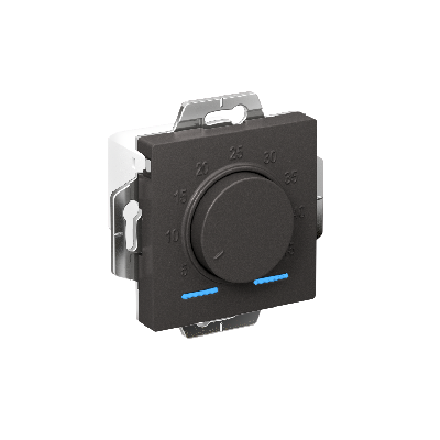 ATLASDESIGN ТЕРМОСТАТ электрон. теплого пола с датчиком, 10A, механизм, БАЗАЛЬТ